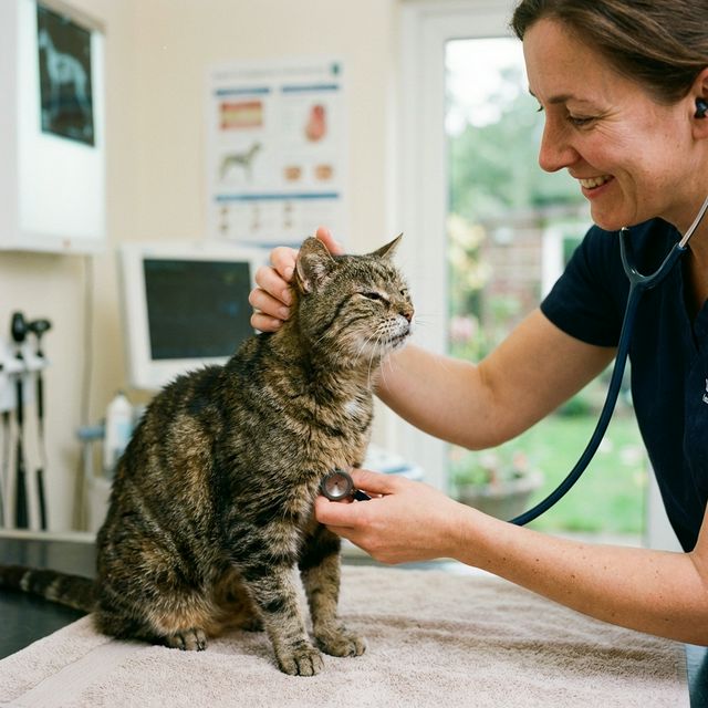 Cat receiving kidney disease treatment