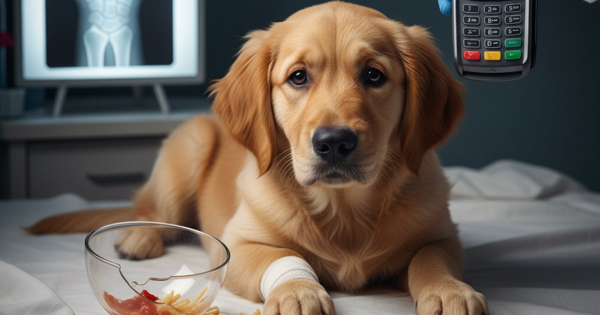 A dog looking up at a stove where a pot of pasta is boiling